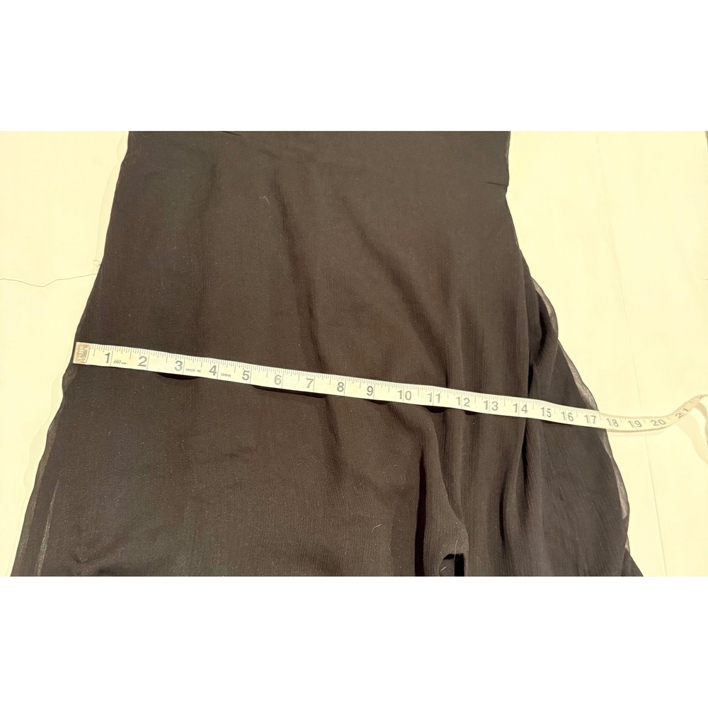 NWT Hollister Black Midi Dress M Slit Goth Whimsigoth Witchy Dark Academia - Picture 9 of 12